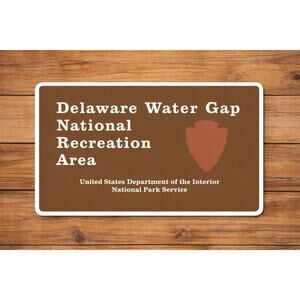 Delaware Water Gap Sign National Recreation Area Dept of the Interior Park